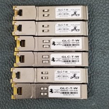  LOT OF 6 OPTICS GLC-T-W 1000base-T-SFP Copper Rj45 SFP Transceiver Module