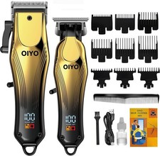 Hair Clippers for Men Cordless Trimmer Set 9 Combs Titanium Blades Low Noise
