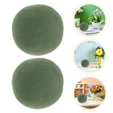 3 Pcs Green Round Flower Mud Floral Foam Ball Wet for Fresh Flowers