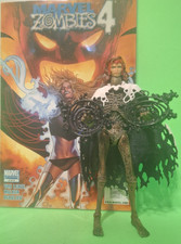 Marvel Legends ZOMBIE SCARLET WITCH *CUSTOM* + GREAT COMIC MARVEL ZOMBIES 4 # 4