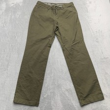 Eddie Bauer Legend Wash Curvy Fit Chino Pants Womens P6 Green Stretch Straight