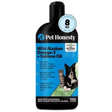 Wild Alaskan Salmon Oil for Dogs Cats - 100 Pure 8 Fl Oz, Transparent