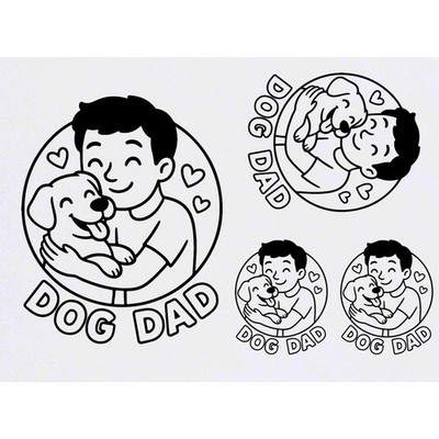 4 x Temporäre Tattoos/Transfers ''Hundpapa'' (TO00086142)