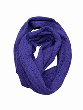 Celeste Infinity Scarf Purple Wool Cashmere Blend Knit Outerwear