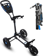 Foldable Golf Cart Push Pull Aluminum Compact Trolley Adjustable Handle