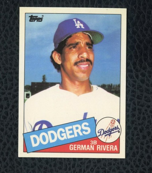 1985 TOPPS TIFFANY #626 GERMAN RIVERA ROOKIE RC LOS ANGELES DODGERS