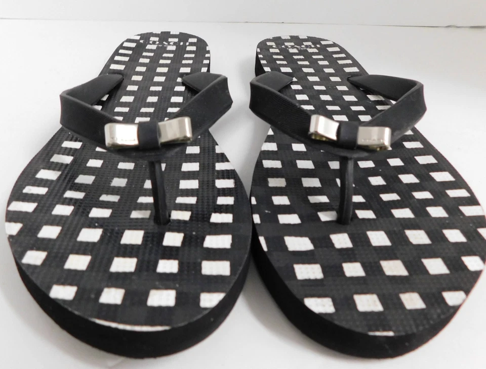 Sandalia Chanclas Coach Negro Blanco Guinga Amel Talla 10 B Foto 2 de 4