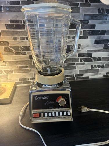 Working Vintage Osterizer Galaxie Blender Glass Pitcher 14 Speed  Chrome