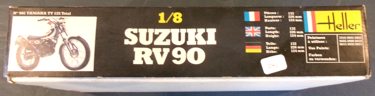 HELLER 1:8 SCALE PLASTIC MODEL #901 SUZUKI RV90 OPENED SEALED
