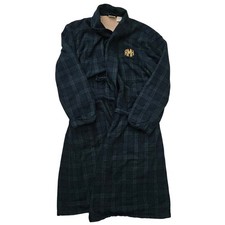 L.L. Bean Size Large Green Robe Tartan Plaid Fleece Lined Flannel Loungewear