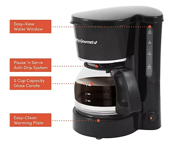 Cafetera Elite Cuisine de 5 tazas con pausa y servicio Foto 4 de 4
