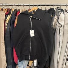 Rick Owens DRKSHDW Hoodie Mens Medium Black Mountain Sleeveless Italy New W Tags