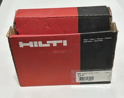 520 Collated Hilti Nails X-GHP 20 MX (3/4 ) Partial Box 10  Per Strip No Gas
