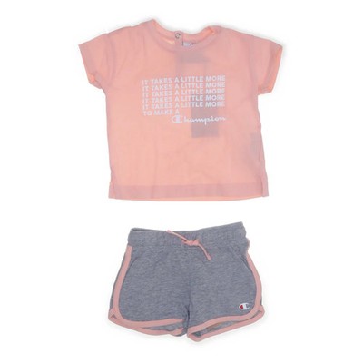 Champion, Set, Größe: 80, Baumwolle/Viskose, Grau/Pink, Print #dPq