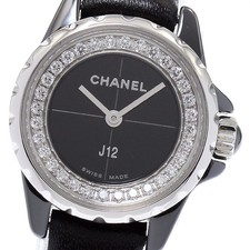 CHANEL J12 XS H4663 Diamond Black Dial Quartz Ladies Watch_874241