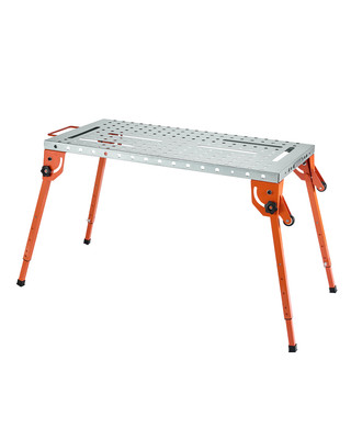 Welding Table 44'' x 21'' 500LBS Folding Workbench with 4-Level Adjustable Height