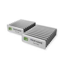 Etiquetas con nombre de metal reutilizables The Mighty de 1" x 3" | Kit de 20 con inyección de tinta imprimible en...