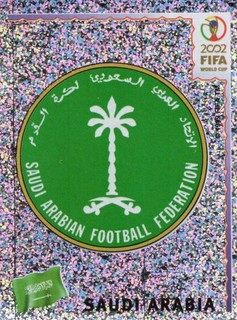 332 Emblem Saudi Arabia Panini FIFA World Cup 2002 BLACK BACK