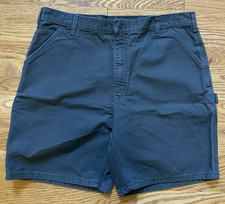 Carhartt Moss Green Canvas Cargo Carpenter Shorts B25 MOS Men's 40 Workwear