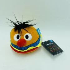 Bark Box Ernie Burger XS-S Dog Toy Crinkle Squeaks Sesame Street NWT