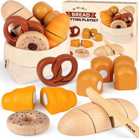 Airlab KinderküChe SpielküChe ZubehöR Aus Holz, KüChenspielzeug Schneiden Brot K