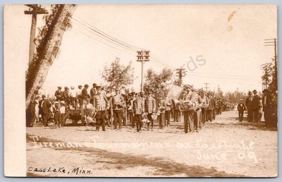 K39/ Cass Lake Minnesota RPPC Postcard c10 Firemens Tournament Band 466