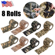 8 Roll 4.5M Camo Wrap Camouflage Tape For Rifle Gun Hunting Stealth Tape 4 Color