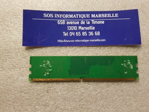 Barrette Mémoire INFINEON HYS64T32000HU-5-A 256MB 1Rx16 PC2-3200U-333-11-C1 - Picture 3 of 3
