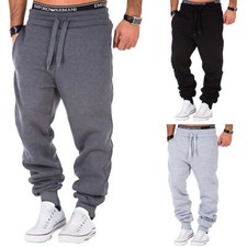 Mens Sports Pants Trousers Tracksuit Cargo Sweatpants Pro Club Bottoms Jogging