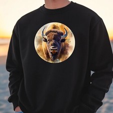 Bison Portrait Sweatshirt Cosy and Perfect for Any Occasion S to 4XL