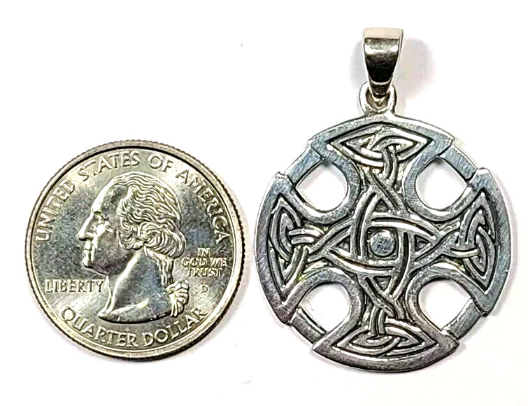 Sterling Silver Celtic Style Circular Pedant - image 2