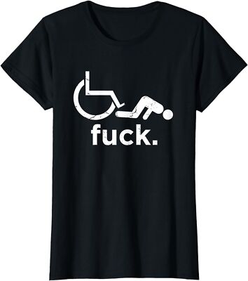 Funny Handicap Disabled Amputee Tee Humor Wheelchair Ladies' Crewneck T-Shirt