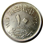 elf Egypt Kingdom 10 Milliemes 1941 AH 1360 Farouk WW II — photo 2
