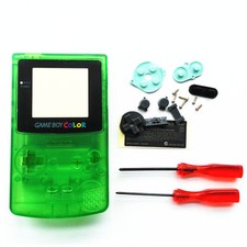 GBC Nintendo Game Boy Color Housing Shell Clear Green Screen Lens MINT NEW