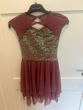 Dark red girls dance dress size IC Medium Children 