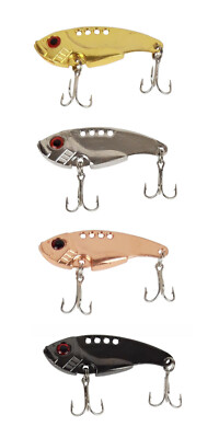 4er Set Zikade 11g Blinker Jig Spinner Blatt Blade Buzz Chatter Bait Spinn Köder