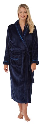 Indigo Sky Well Soft Fleece Dressing Gown/Robe Navy
