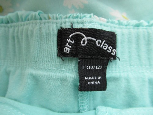Art Class girls mini skirt skort Size Large 10/12 pale green floral daisy's - Picture 5 of 5