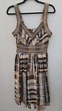 Plenty By Tracy Reese Dress Petite Silk Fit & Flare Mini Bohemian Preppy Plaid