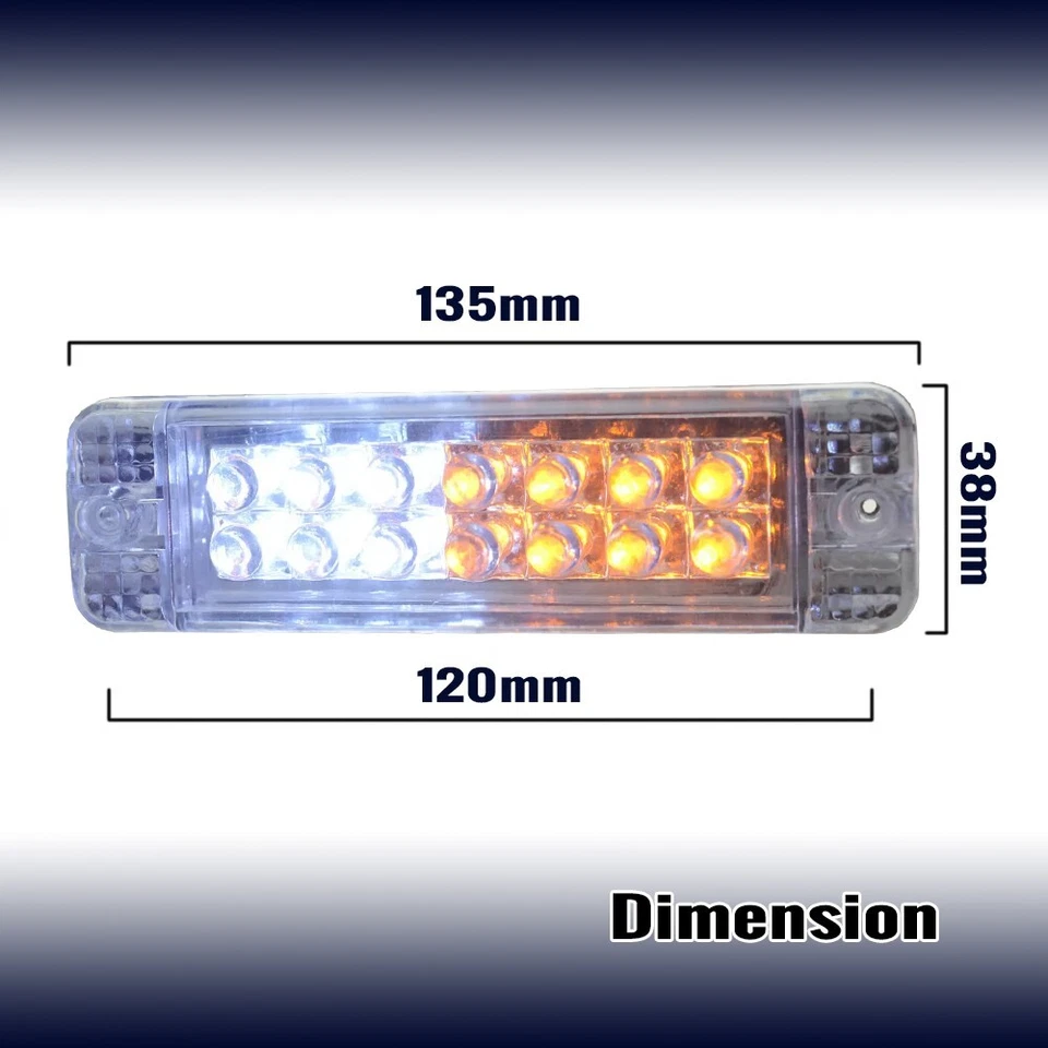 PAIR DRL LED INDICATOR LIGHT OFFROAD ARB BULLBAR LED PARK LAMP 135m x 38mm - image 2 of 4
