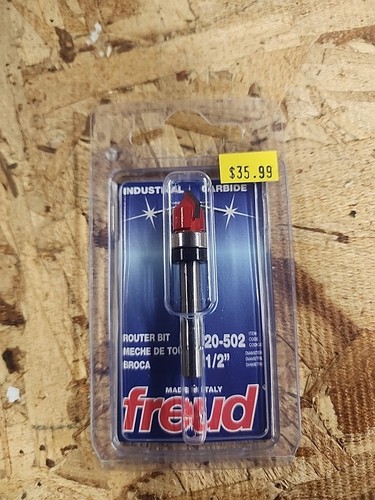 Neu Freud 20-502: 1/2" (Durchmesser) 90° V Nutenbit mit 1/4" Schaft