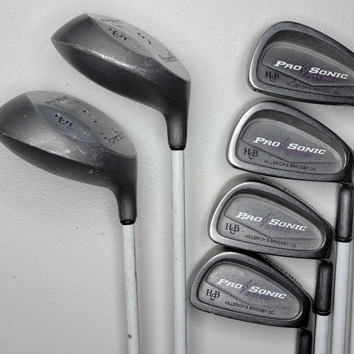 PowerBilt H&B Pro Sonic Oversize Iron Set 3-PW 3, 5 Woods RH L-Flex Graphite - Picture 5 of 12