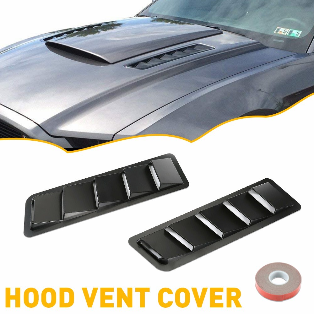 2pcs Car Scoop Vent Hood Kit Cold Flow Air Intake Louvers Cooling