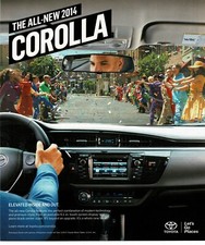 2013 Toyota Corolla inside view Vintage Print Ad