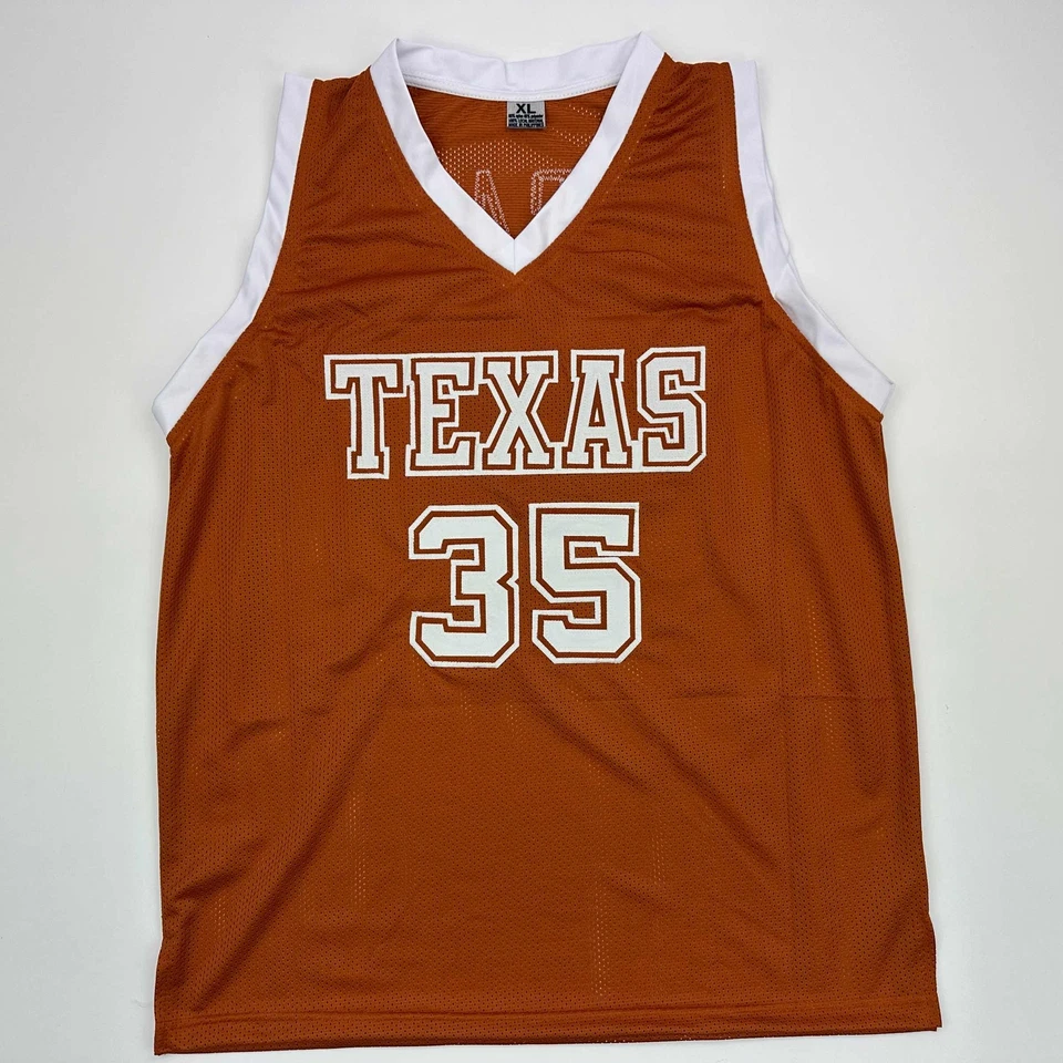 Camiseta deportiva facsímil autografiada Kevin Durant Texas naranja reimpresión talla XL para hombre Foto 3 de 4