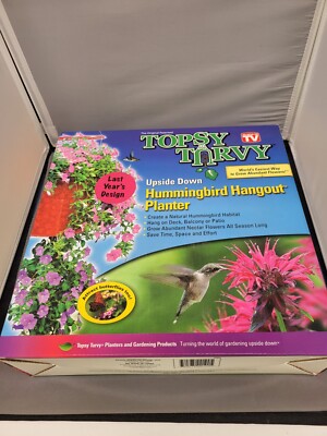 Topsy Turvy Upside Down Hummingbird Butterfly Hangout - Planter Patio Porch Kit