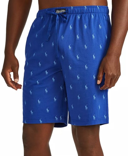 Allover Pony Sleep Shorts M Blue M0407 