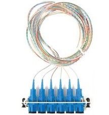 Snap Pack 6 Duplex Adapters, LC/PC 12 Fiber Pigtails, 50/125  m, 3 Meters