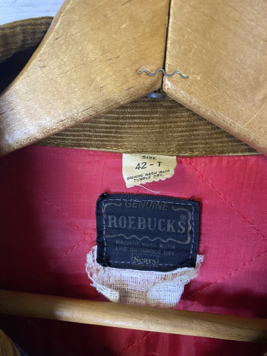 Sears Roebucks denim jacket, brown corduroy collar lining Sears Roebucks denim jacket, brown corduroy collar lining