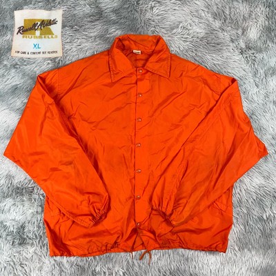 bright orange windbreaker